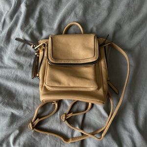 Light tan mini backpack